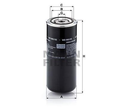 WD 962/32
MANN-FILTER LKW
Filtr, hydraulika robocza
Filtr oleju
