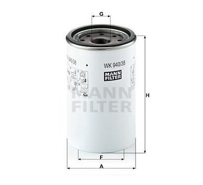 WK 940/38 X
MANN-FILTER LKW
Filtr paliwa
