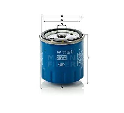 W 712/11
MANN-FILTER
Filtr oleju
