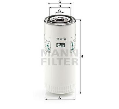 W 962/8
MANN-FILTER LKW
Filtr oleju
