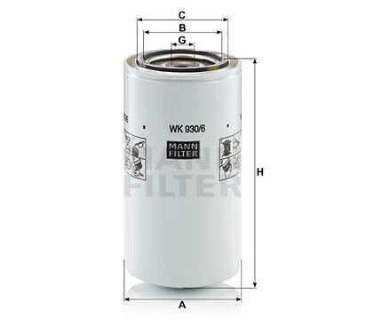 WK 930/6 X
MANN-FILTER LKW
Filtr paliwa
