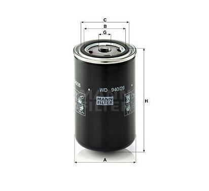 WD 940/26
MANN-FILTER LKW
Filtr oleju
