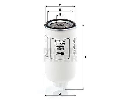 PL 150/1
MANN-FILTER LKW
Filtr paliwa
