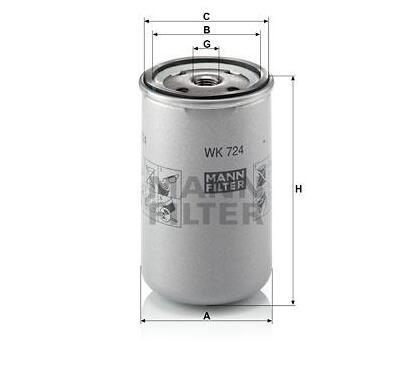 WK 724
MANN-FILTER LKW
Filtr paliwa
