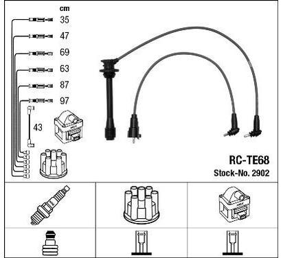 2902
NGK
Zestaw przewodów zapłonowych
