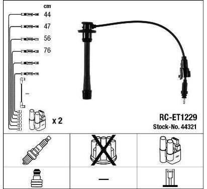 44321
NGK
Zestaw przewodów zapłonowych
