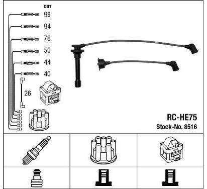 8516
NGK
Zestaw przewodów zapłonowych
