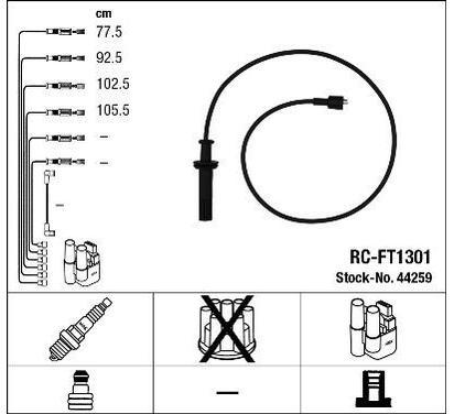 44259
NGK
Zestaw przewodów zapłonowych
