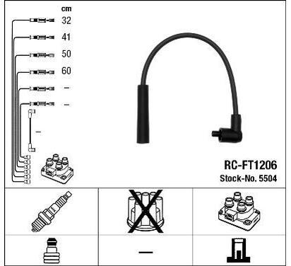 5504
NGK
Zestaw przewodów zapłonowych
