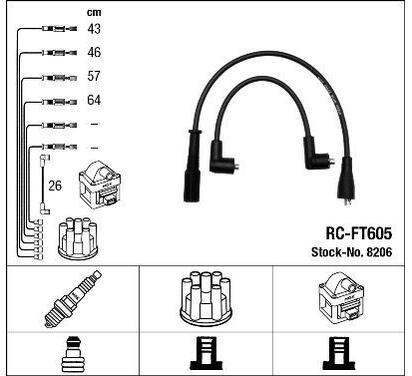 8206
NGK
Zestaw przewodów zapłonowych
