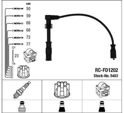 5403
NGK
Zestaw przewodów zapłonowych
