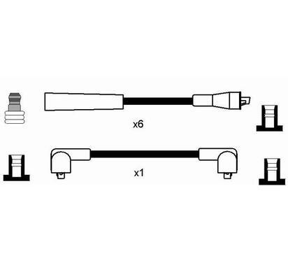 2581
NGK
Zestaw przewodów zapłonowych

