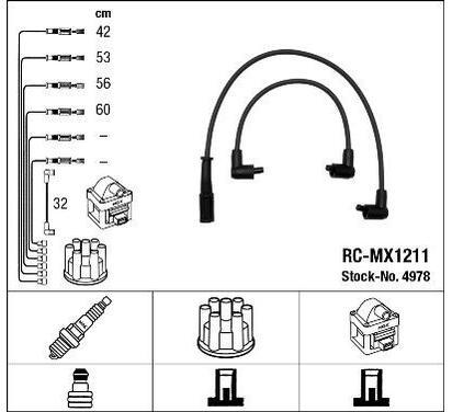 4978
NGK
Zestaw przewodów zapłonowych
