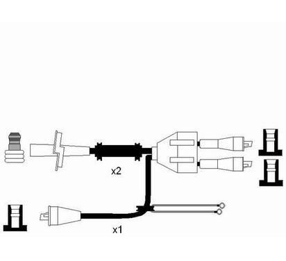 6969
NGK
Zestaw przewodów zapłonowych
