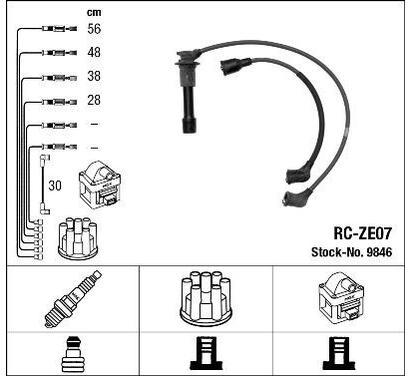 9846
NGK
Zestaw przewodów zapłonowych
