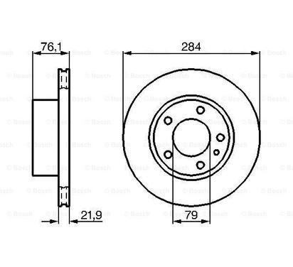 0 986 478 043
BOSCH
Tarcza hamulcowa
