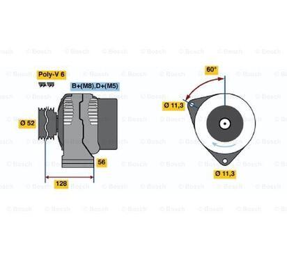 1 986 A01 160
BOSCH
Alternator
