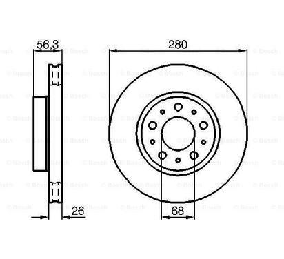 0 986 478 298
BOSCH
Tarcza hamulcowa
