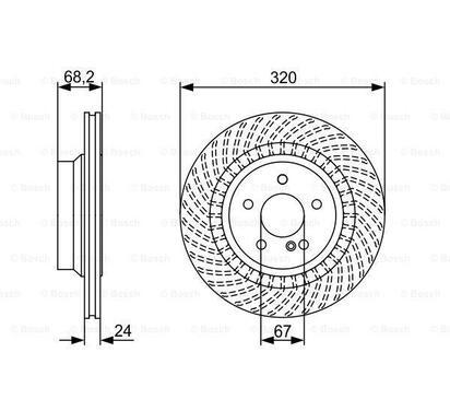 0 986 479 654
BOSCH
Tarcza hamulcowa
