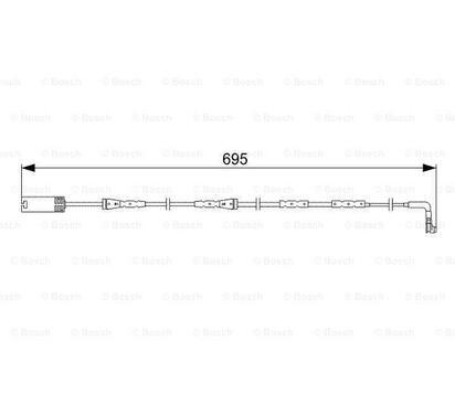 1 987 473 050
BOSCH
Styk ostrzegawczy, zużycie okładzin hamulcowych
