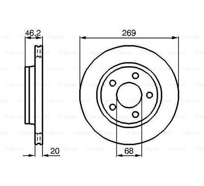 0 986 478 316
BOSCH
Tarcza hamulcowa
