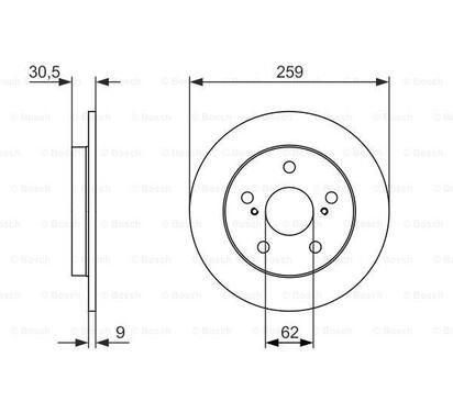 0 986 479 765
BOSCH
Tarcza hamulcowa
