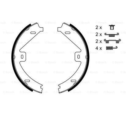 0 986 487 752
BOSCH
Zestaw szczęk hamulcowych, hamulec postojowy
