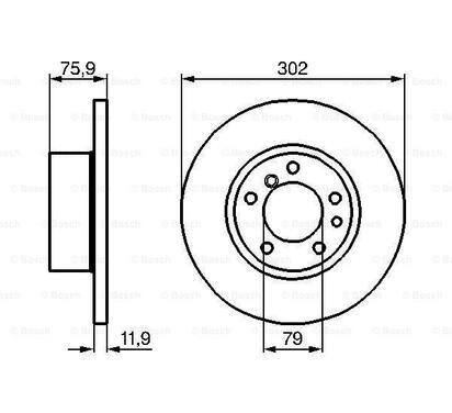 0 986 478 319
BOSCH
Tarcza hamulcowa
