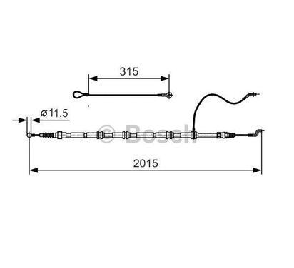 1 987 482 015
BOSCH
Cięgło, hamulec postojowy
