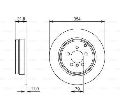 0 986 479 612
BOSCH
Tarcza hamulcowa
