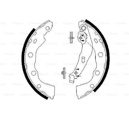 0 986 487 577
BOSCH
Zestaw szczęk hamulcowych
