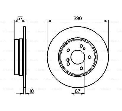 0 986 478 446
BOSCH
Tarcza hamulcowa
