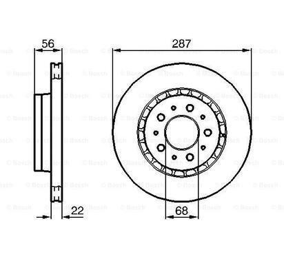 0 986 478 388
BOSCH
Tarcza hamulcowa
