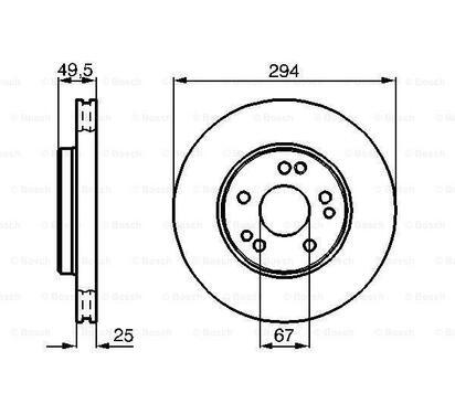 0 986 478 428
BOSCH
Tarcza hamulcowa
