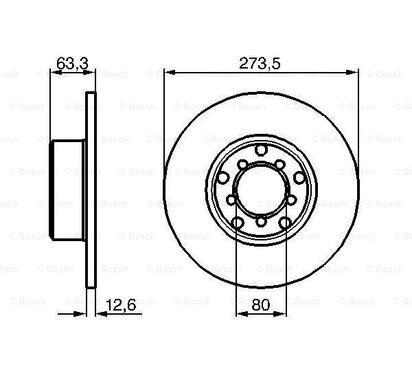 0 986 478 057
BOSCH
Tarcza hamulcowa
