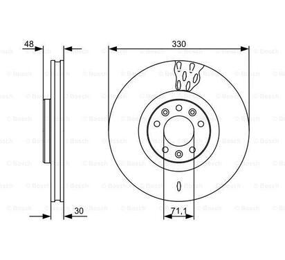 0 986 479 529
BOSCH
Tarcza hamulcowa
