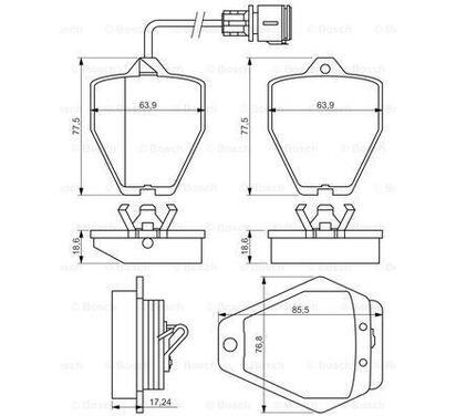 0 986 494 436
BOSCH
Klocki hamulcowe
