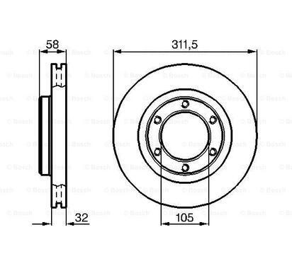 0 986 478 580
BOSCH
Tarcza hamulcowa
