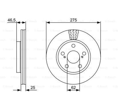 0 986 479 428
BOSCH
Tarcza hamulcowa
