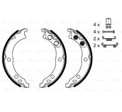 0 986 487 712
BOSCH
Zestaw szczęk hamulcowych, hamulec postojowy
