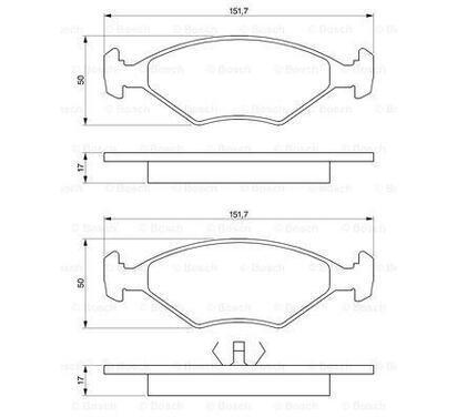 0 986 460 986
BOSCH
Klocki hamulcowe
