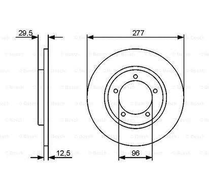 0 986 479 487
BOSCH
Tarcza hamulcowa
