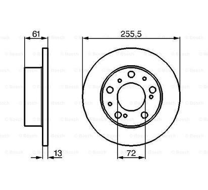 0 986 478 067
BOSCH
Tarcza hamulcowa
