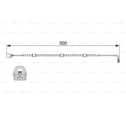 1 987 474 514
BOSCH
Styk ostrzegawczy, zużycie okładzin hamulcowych
