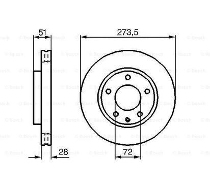 0 986 479 016
BOSCH
Tarcza hamulcowa
