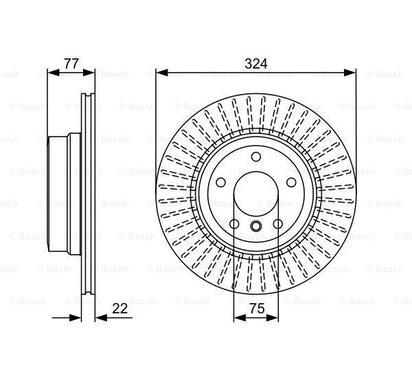 0 986 479 569
BOSCH
Tarcza hamulcowa
