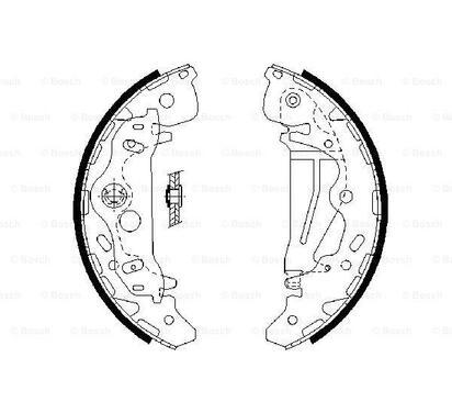 0 986 487 709
BOSCH
Zestaw szczęk hamulcowych
