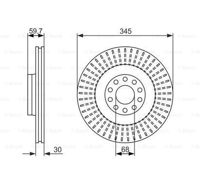 0 986 479 589
BOSCH
Tarcza hamulcowa
