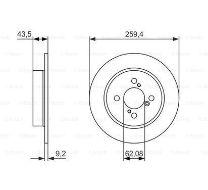 0 986 479 792
BOSCH
Tarcza hamulcowa
