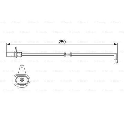 1 987 474 510
BOSCH
Styk ostrzegawczy, zużycie okładzin hamulcowych

